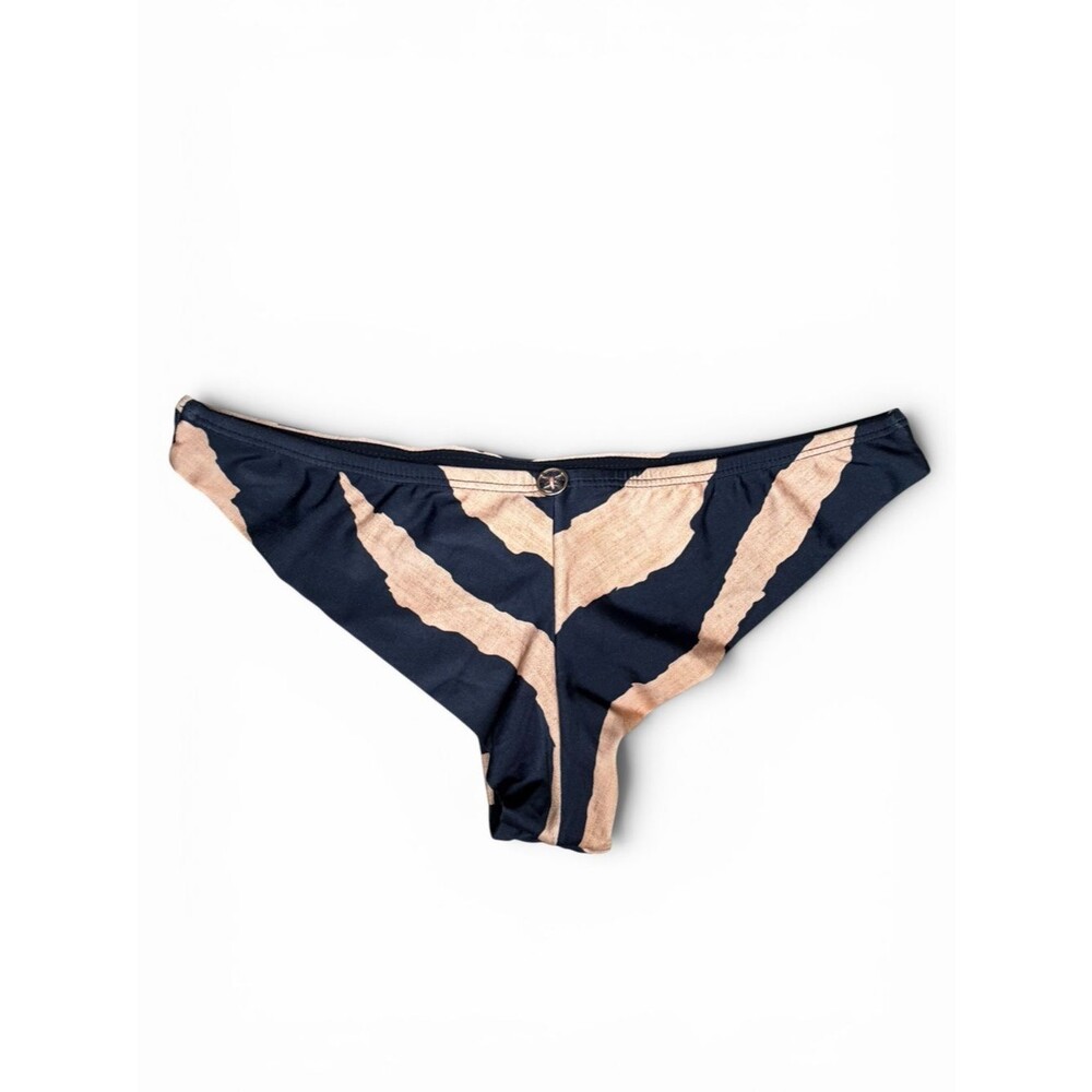 Vix Paula Hermanny Lanai B Basic Cheeky Bikini Bottom NWT Black Abstract Print
